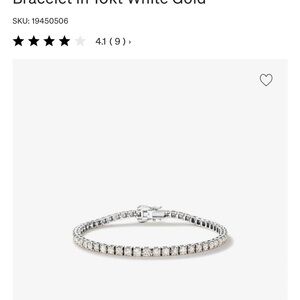 Authentic Michael Hills 4.92 Carat diamond White Gold Tennis  Bracelet